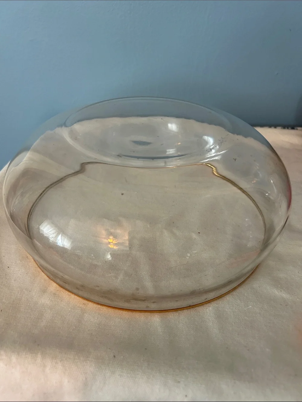 3.5x9” Crystal Bowl with Gold Rim - Elegant Home Accent